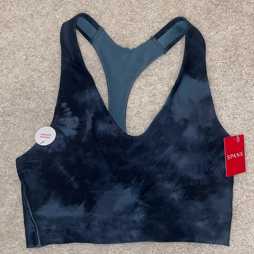 SPANX Printed Longline Medium Impact Sports Bra